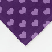 Couverture Polaire Nom personnalisé coeur pourpre (Coin)