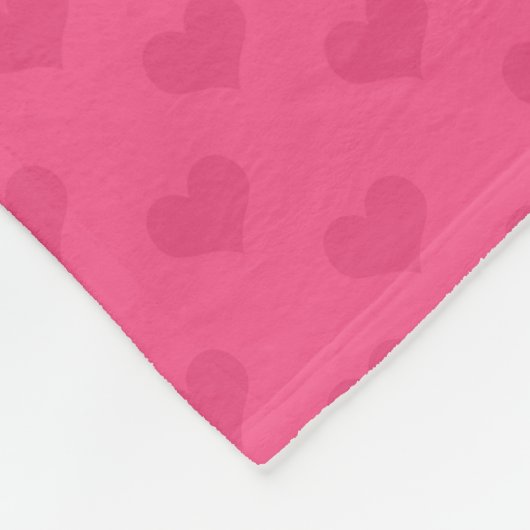 Couverture Polaire Nom personnalisé Coeurs de cochon rose (Coin)