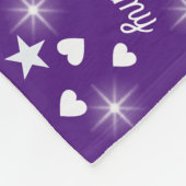 Couverture Polaire Nom personnalisé, coeurs et étoiles partout dans l (Coin)