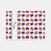 Couverture Polaire Nom personnalisé confiture de beurre d'arachide bl (Devant (Horizontal))