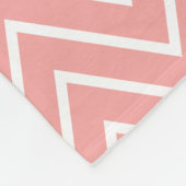 Couverture Polaire Nom personnalisé Coral Grey Chevron Motif (Coin)