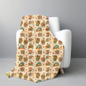 Couverture Polaire Nom personnalisé cosy Halloween Automne