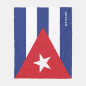 Couverture Polaire Nom personnalisé Cuba Drapeau (Devant)