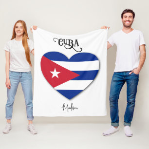 Couverture Polaire Nom personnalisé Cuba Love