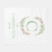 Couverture Polaire Nom personnalisé de la famille Monogram (Devant (Horizontal))