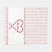 Couverture Polaire Nom personnalisé de Noël mignon Sucre de canne Coe (Devant (Horizontal))