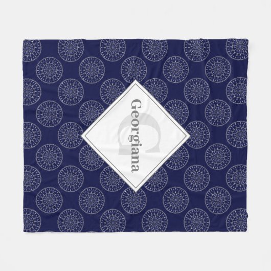 Couverture Polaire Nom Personnalisé Ditsy Winter Snow Angels Dots Sno (Devant (Horizontal))