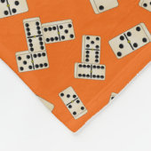 Couverture Polaire Nom personnalisé dominos orange (Coin)