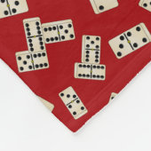 Couverture Polaire Nom personnalisé dominos rouges (Coin)