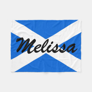 Couverture Polaire Nom personnalisé drapeau écossais