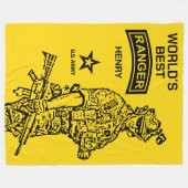 Couverture Polaire Nom personnalisé du meilleur Ranger du monde de l' (Devant (Horizontal))