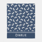 Couverture Polaire Nom personnalisé du Motif du jeu vidéo Monogramme (Devant)