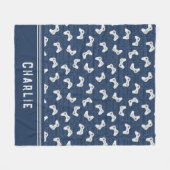 Couverture Polaire Nom personnalisé du Motif du jeu vidéo Monogramme (Devant (Horizontal))