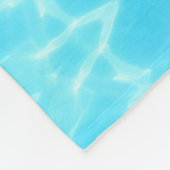 Couverture Polaire Nom personnalisé eau ondulée texture moderne chic (Coin)