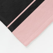 Couverture Polaire Nom personnalisé en noir et rose rayé (Coin)