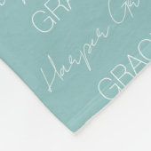 Couverture Polaire Nom personnalisé Enfants Blanche polaire (Coin)