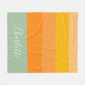 Couverture Polaire Nom personnalisé Été Warm Peach Yellow Sage (Devant (Horizontal))