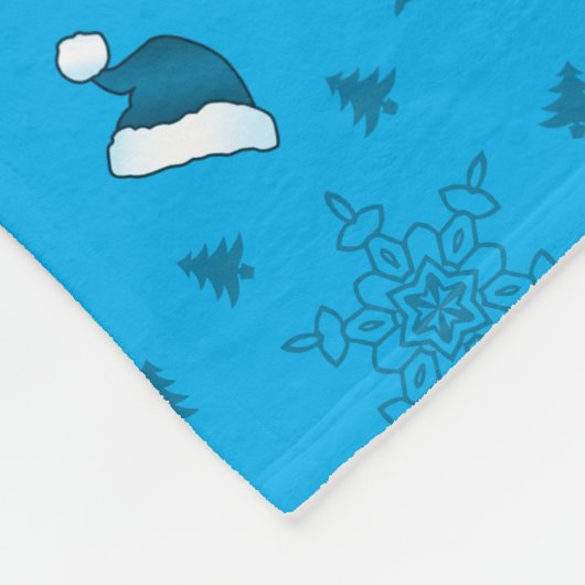 Couverture Polaire Nom personnalisé feu camion bleu santa chapeaux ar (Coin)