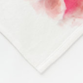 Couverture Polaire Nom personnalisé Fleur Amaryllis rose (Coin)