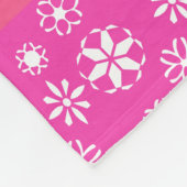 Couverture Polaire Nom personnalisé flocon de neige rose hippo (Coin)