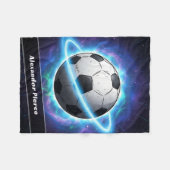 Couverture Polaire Nom personnalisé Galaxy Soccer Planet (Devant (Horizontal))