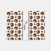 Couverture Polaire Nom personnalisé gants de baseball blanc boules (Devant (Horizontal))