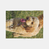 Couverture Polaire Nom personnalisé Goldendoodle Dog (Devant (Horizontal))
