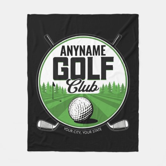 Couverture Polaire NOM personnalisé Golfing Pro Golf Club Player (Devant)