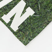 Couverture Polaire Nom personnalisé Green Grass Soccer Garçons (Coin)