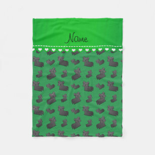 Couverture Polaire Nom personnalisé Green Skye Terrier chiens