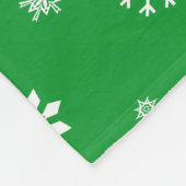 Couverture Polaire Nom personnalisé grenouille flocons de neige vert (Coin)