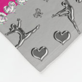 Couverture Polaire Nom personnalisé gymnastique argent (Coin)