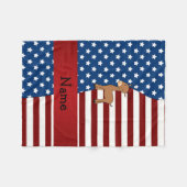 Couverture Polaire Nom personnalisé impala patriotique (Devant (Horizontal))