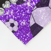 Couverture Polaire Nom personnalisé Indigo violet parties scintillant (Coin)