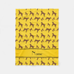 Couverture Polaire Nom personnalisé jaune Allemand short pointeur chi