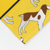 Couverture Polaire Nom personnalisé jaune brittany spaniel dogs (Coin)