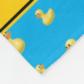 Couverture Polaire Nom personnalisé jaune rayé ciel bleu canard en ca (Coin)