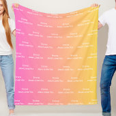 Couverture Polaire Nom personnalisé Jésus vous aime Fleece Blanket Om