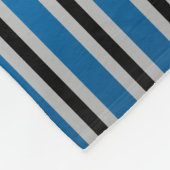 Couverture Polaire Nom personnalisé lacrosse bleu argenté rayures (Coin)