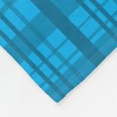 Couverture Polaire Nom personnalisé lacrosse ciel bleu plaid (Coin)