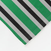 Couverture Polaire Nom personnalisé lacrosse vert argenté rayures (Coin)