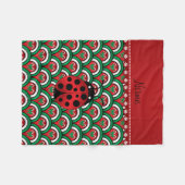 Couverture Polaire Nom personnalisé ladybug demi-cercles sucres de ca (Devant (Horizontal))
