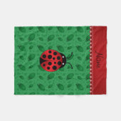 Couverture Polaire Nom personnalisé ladybug vert feu arbres (Devant (Horizontal))