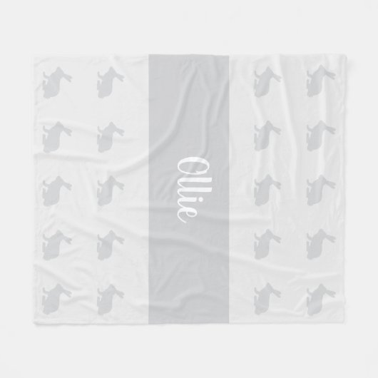 Couverture Polaire Nom personnalisé lapin lapin lapin lancer tapis (Devant (Horizontal))