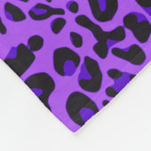 Couverture Polaire Nom personnalisé leopard violet indigo violet part (Coin)