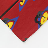 Couverture Polaire Nom personnalisé lutteurs rouges sur tapis (Coin)