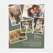 Couverture Polaire Nom personnalisé Mama Définition Souvenirs Photo C (Devant)