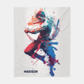 Couverture Polaire Nom personnalisé Martial Arts (Devant)