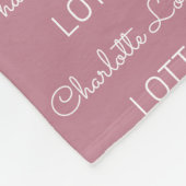 Couverture Polaire Nom personnalisé moderne Fleece Bébé Blanket (Coin)