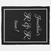 Couverture Polaire Nom personnalisé moderne Jonathan's R&R time Cute (Devant (Horizontal))